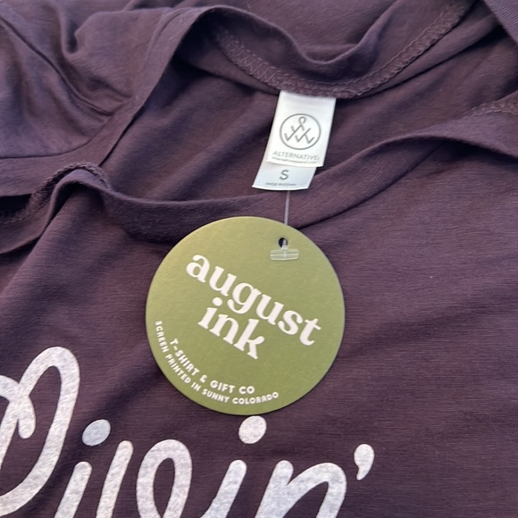 AUGUST INK Purple Livin’ The Dream Graphic Loose Fit Tee | small - Picture 5 of 7